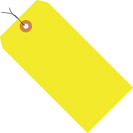 Partners Brand Shipping Tags, Pre-Wired, 13 Pt., 3 1/4" x 1 5/8", Fluorescent Yellow, PK1000 G12023A