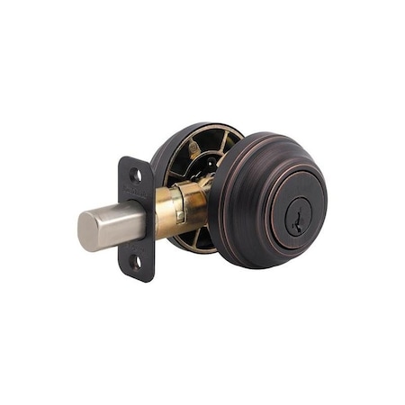 Kwikset Double Cylinder Deadbolt SmartKey with 6AL Latch and STRKP Strike Pack which includes Square 985-11PS.STRKP