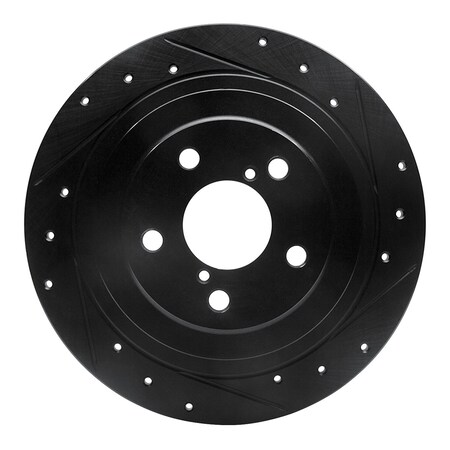 Dynamic Friction Co DFC Brake Rotor - Drilled and Slotted - Black 633-13032R
