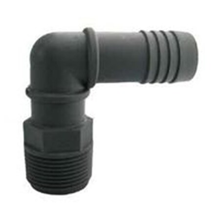 Boshart Industries 0281014 1.5 in. 90 deg Boshart Combination Elbow, Gray - Polyethylene 281014