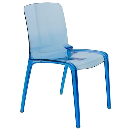Leisuremod Murray Modern Dining Chair, Transparent Blue MC20TBU