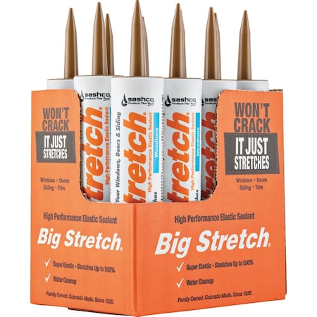 Sashco Big Stretch 10.5 Oz. Acrylic Elastomeric Caulk Woodtone 10018