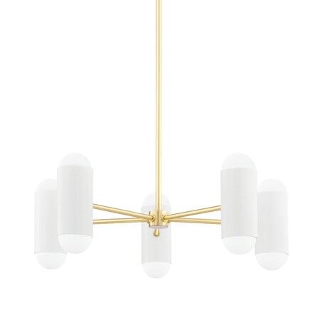 Mitzi Kira 10 Light Chandelier 11.25 In. Aged Brass/Soft White Combo H484810-AGB/SWH