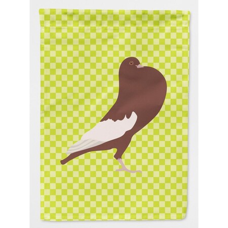 Carolines Treasures English Pouter Pigeon Green Flag Garden Size BB7780GF