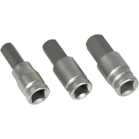 Perform Tool Socket Set 1/2 In Drive; Metric; Hex Bit; Chrome Vanadium Steel; With 12 mm/ 14 mm/ 17 mm; Set Of 3 W86023