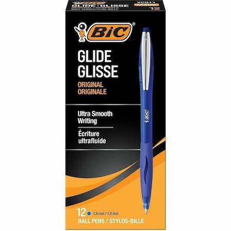 Bic Atlantis Ballpoint Retractable Pen, Medium, Blue Barrel/Ink, Dozen VCG11BE