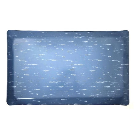 Rhino Mats Antifatigue Mat, 8 ft L x 2 ft W, 1/2 in Thickness, Vinyl, Blue TT-2496BLU-12