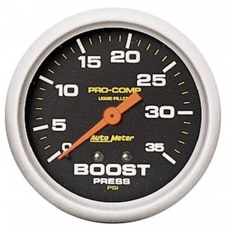 Auto Meter 5404 Pro-Comp Liquid-Filled Mechanical Boost Gauge - 2.62 in. ATM5404