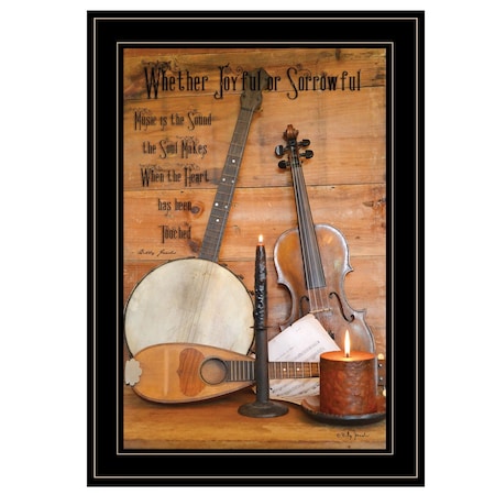 Homeroots Music 10 Black Framed Print Wall Art 406286