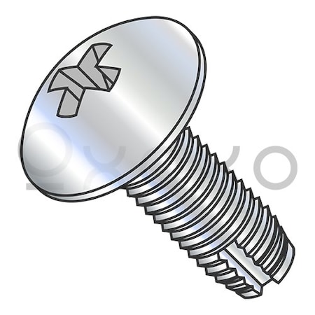 Oxoxo 1/4-20X3/4 Phillips Truss Thread Cutting Screw Type 1 Fully Threaded Zinc And Bake, 3000PK 353933