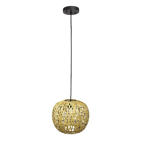 Homeroots Natural Hemp Ceiling Light With Natural Shades 651638