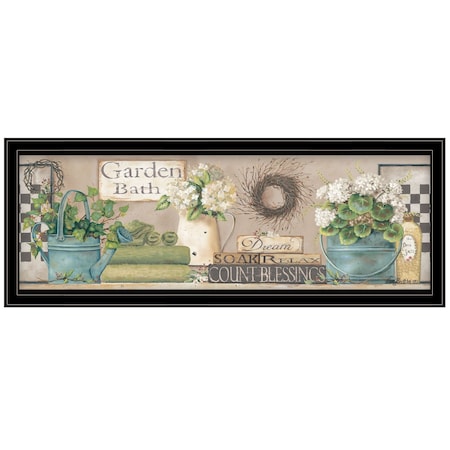 Homeroots Garden Bath 2 Black Framed Print Bathroom Wall Art 415296