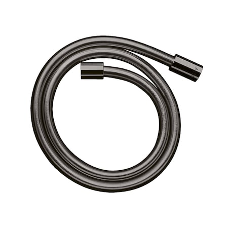 Axor ShowerSolutions Techniflex Hose with Cylindrical Nut, 49" in Polished Black Chrome 28282330
