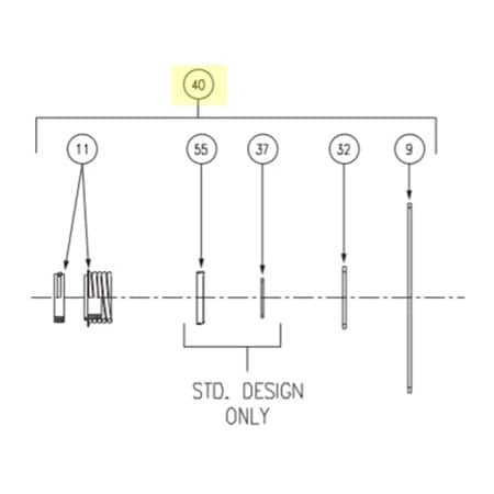 Taco 1 1/8 in. 125# Type E KS Seal Kit 953-1548-3RP