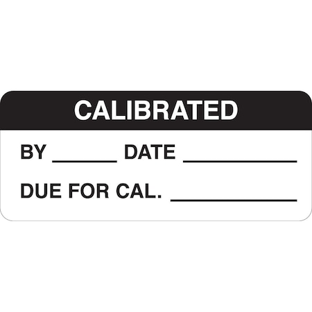 Brady CALIBRATED BY: DATE: DUE FOR CAL.: Write-on Inspection Labels, 14PK 82589