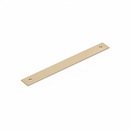 Schaub 6in Center to Center Pub House Backplate for Pull Signature Satin Brass Finish 5106B-SSB