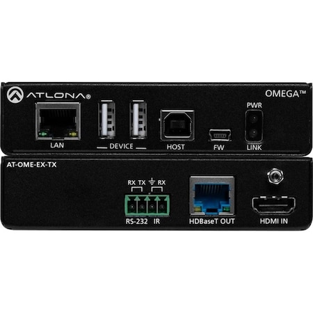 Atlona Omega 4K; Uhd HDMI Over Hdbaset Transmitter With Usb; Control And AT-OME-EX-TX