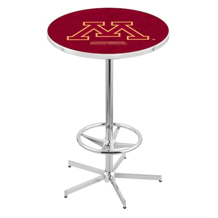 Holland Bar Stool Co 42" Chrome Minnesota Pub Table, 36" dia. Top L216C4236MinnUn
