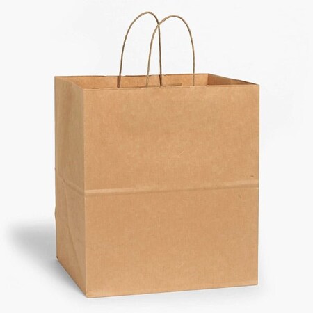 Nashville Wraps Natural Brown Kraft Shopping Bags, Filly 13x7x13in, 25PK MP11KR