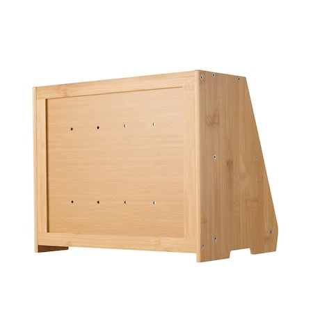 Vevor Double Layer Bread Box for Kitchen Counter Bamboo Storage Container Natural SX004