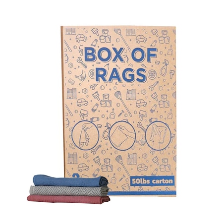 Supremeplus New Multi-Color Heavyweight Thermal Rag, 50 lbs. Box SP-2169