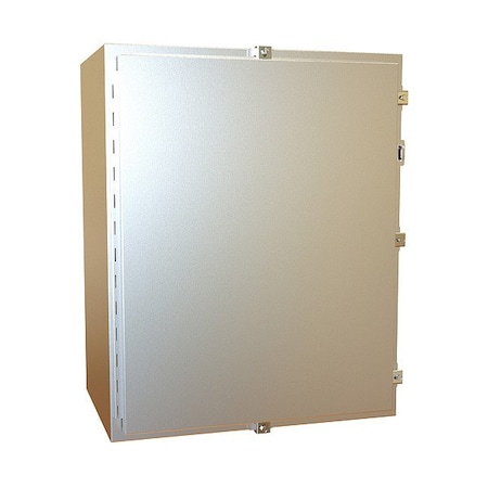 Hammond Clamps Electrical Enclosure, 30 in H, 16 in D, 24 in W, 12, 13, 3R, 4, 4X, Stainless Steel 1418N4SSK16