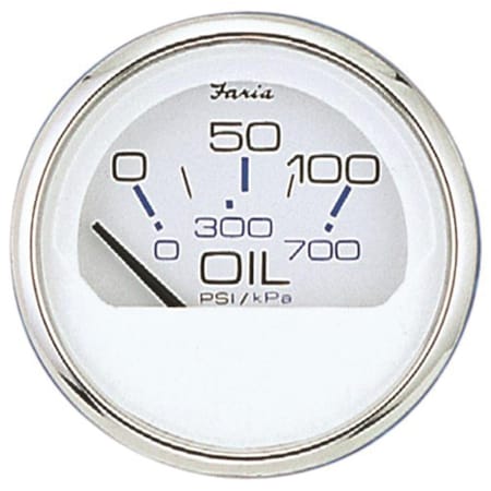 Faria Beede Instruments 13802 80 PSI 2 in. Chesapeake Series Oil Pressure White 3003.3547