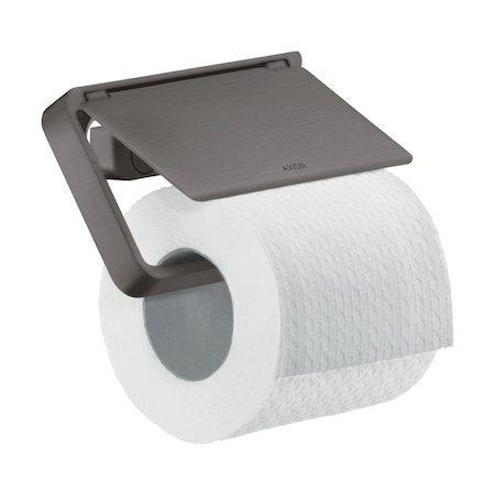Axor Universal SoftSquare Toilet Paper Holder with Cover in Brushed Black Chrome 42836340