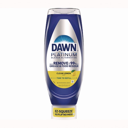 Dawn Platinum Liquid Dish Detergent, Clean Lemon Scent, 24.3 oz EZ-Squeeze Bottle 11819