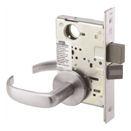 Yale Escutcheon Plate, Dormitory Mortise Handleset Chrome PBR8822FL x 626 x LC