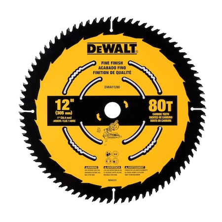 Dewalt Circular Saw Blade, Carbide, Dia 12 in DWA11280