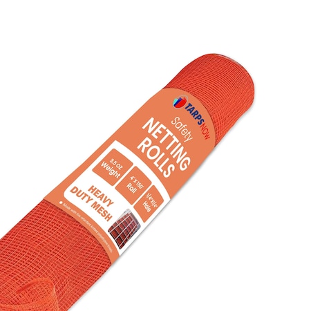 Tarps Now Orange Safety Debris Netting 8'6 x 150' FR SDNFROR-86150