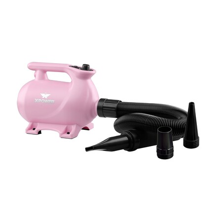 Xpower XPOWER B-123 High Velocity Variable Speed Pet Dryer with 2-Stage Heat Settings - Pastel Pink B-123-Pastel-Pink