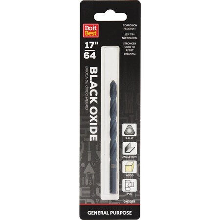 Do It Best 17/64'' Black Oxide Drill Bit QJDIB-DB-028A