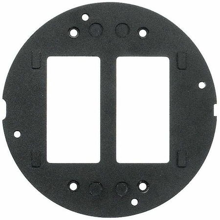 Hubbell Wiring Device-Kellems Floor Sub-Plate, Floor Box Type, 2 Gang, Aluminum S1SP