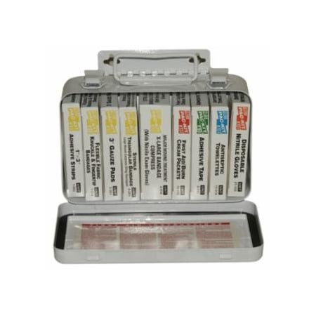 First Aid Only 10 Unit Steel First Aid Kit, Weatherproof Steel, Wall Mount 579-5001