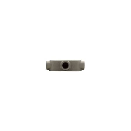 Crouse-Hinds Condulets and Unilets, 1-1/4'' Hub, Natural, Copper-Free Aluminum, Form 9, 3-Hub, Tapered Threaded T49