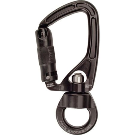 Rock Exotica SwivaEye Locking Carabiner, High Strength 30kN, Integrated Swivel 33477