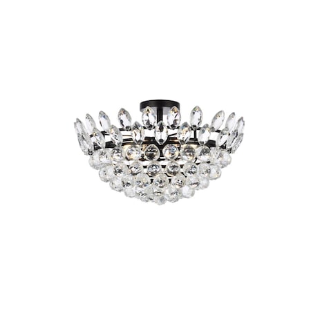 Elegant Lighting Elegant Lighting  20 in. Emilia Flush Mount in Black 1105F20BK
