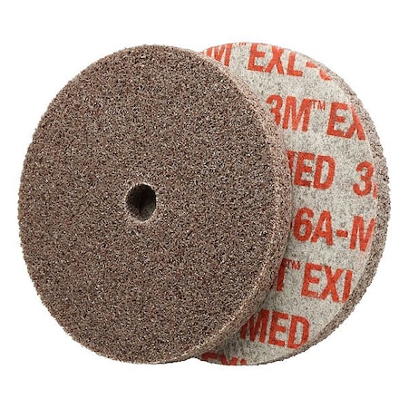 Scotch-Brite Unitized Wheel, 1 in Dia, 1/8 in W, 1/8 in Arbor Hole 7000000724