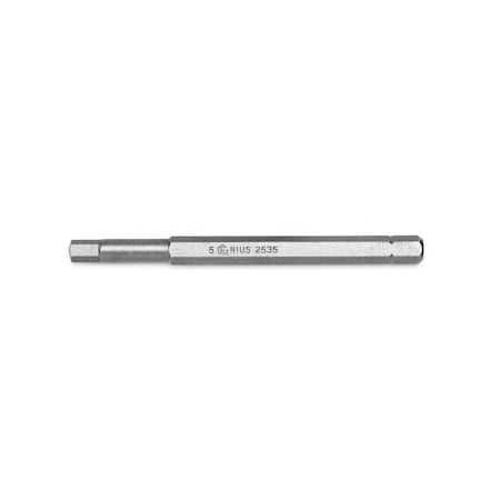 Genius Tools 1/4in Hex Shank, 5mm Hex Screwdriver Bit 88mmL 2535