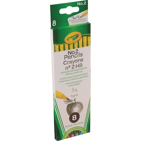 Crayola No. 2 Pencil, 8PK 68-2029