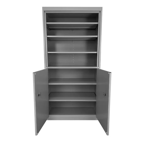 Steel Cabinets Usa Cabinet Bookcase, 72 in H, 33 in W, Gray, 5 Shelves CBC-331872-G