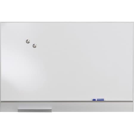 Iceberg Dry Erase Board, Steel, 32 in, 48 in, Aluminum Frame, White, Gloss 31240