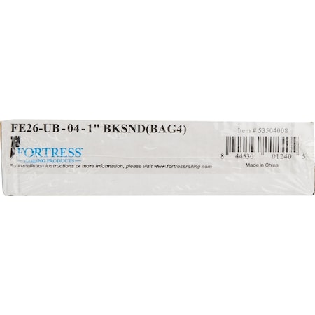 Fortress Building Products Fe26 Black Sand Galvanized Steel Level Universal Bracket, 4-Piece 53504008