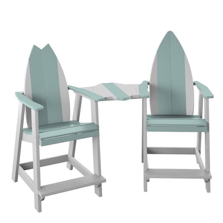 Polybird SURFBOARD TETE-A-TETE        SAGE AND WHITE POLYBIRD P92