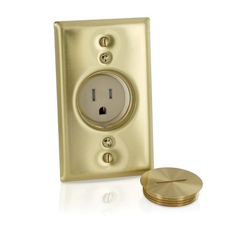 Leviton PlugsandRcptcls, 15A, 125VAC, Ivory, Nylon T5250-B
