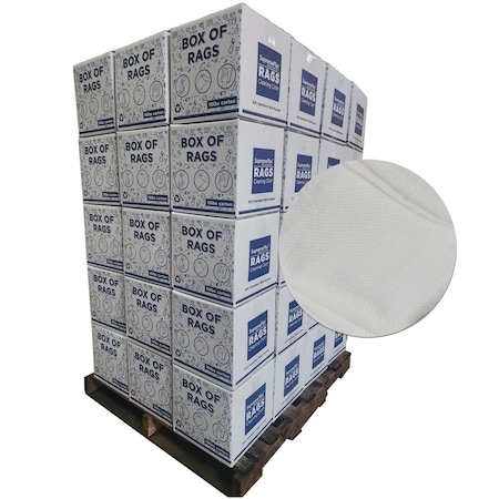 Supremeplus New White Heavyweight Cotton Rags, 720 lbs. Pallet, 72 x 10 lbs. Boxes, 72PK SP-2473