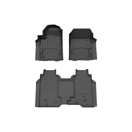 Weathertech Black, Front and Rear Floorliners for Vinyl Floors 441880-1-2V