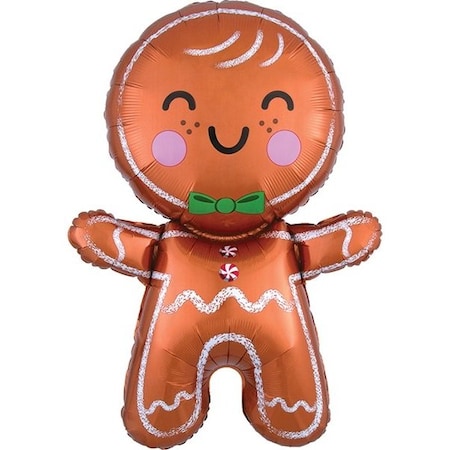 Loonballoon Chrismas Holiday Balloons; Giant Gingerbread Man Balloon PRY-Christ-806213